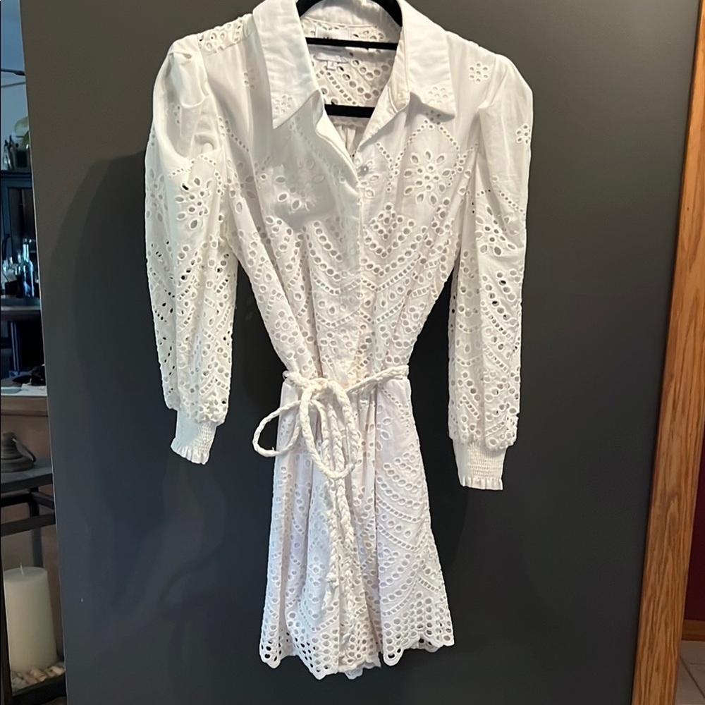 Misa Los Angeles White Eyelet Romper